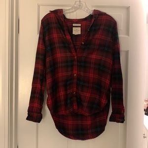 American Eagle red flannel shirt